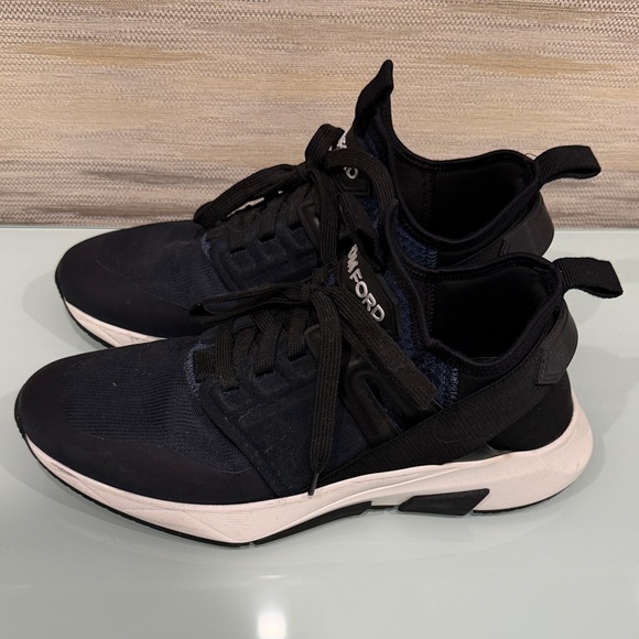 Tom Ford Men's Navy and Black Sneakers - Picture 4 of 5